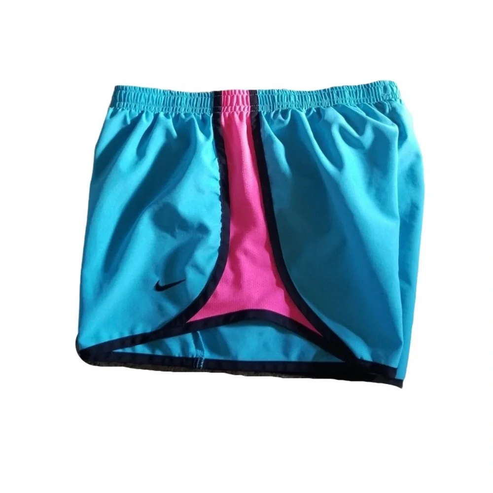 Nike Short Teal Tempo Run Shorts Elastic Self Tie